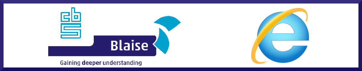 Blaise and Internet Explorer logos